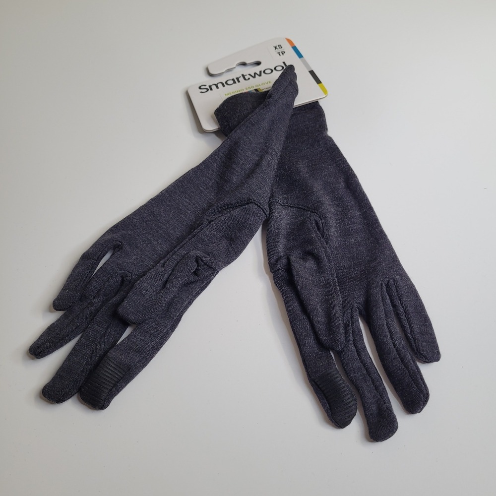 Smartwool Merino 250 Glove Charcoal Heather Touchscreen Compatible XS